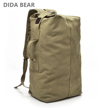 Large Canvas Travel Backpack – Men's Mountaineering Duffel Bag