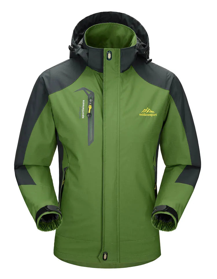Men's Outdoor Hiking Windbreaker Jacket – Waterproof Hooded Coat