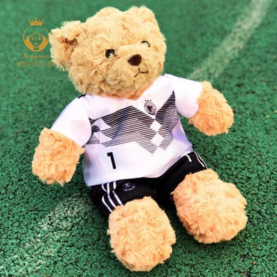 Football Player Plush Teddy Bear Doll – Soccer Star Souvenir Gift
