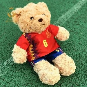 Football Player Plush Teddy Bear Doll – Soccer Star Souvenir Gift
