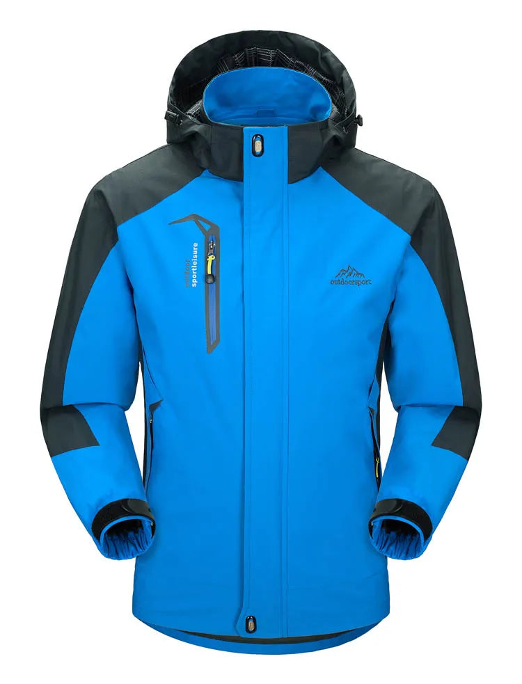 Men's Outdoor Hiking Windbreaker Jacket – Waterproof Hooded Coat