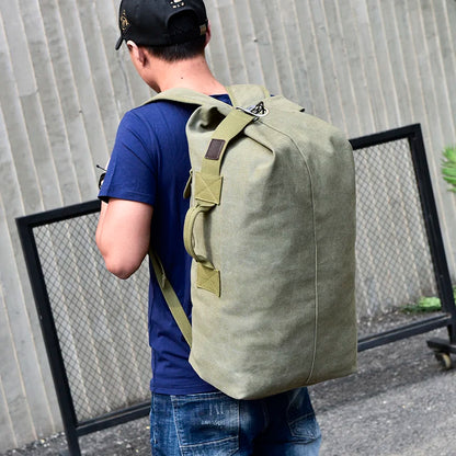 Large Canvas Travel Backpack – Men's Mountaineering Duffel Bag
