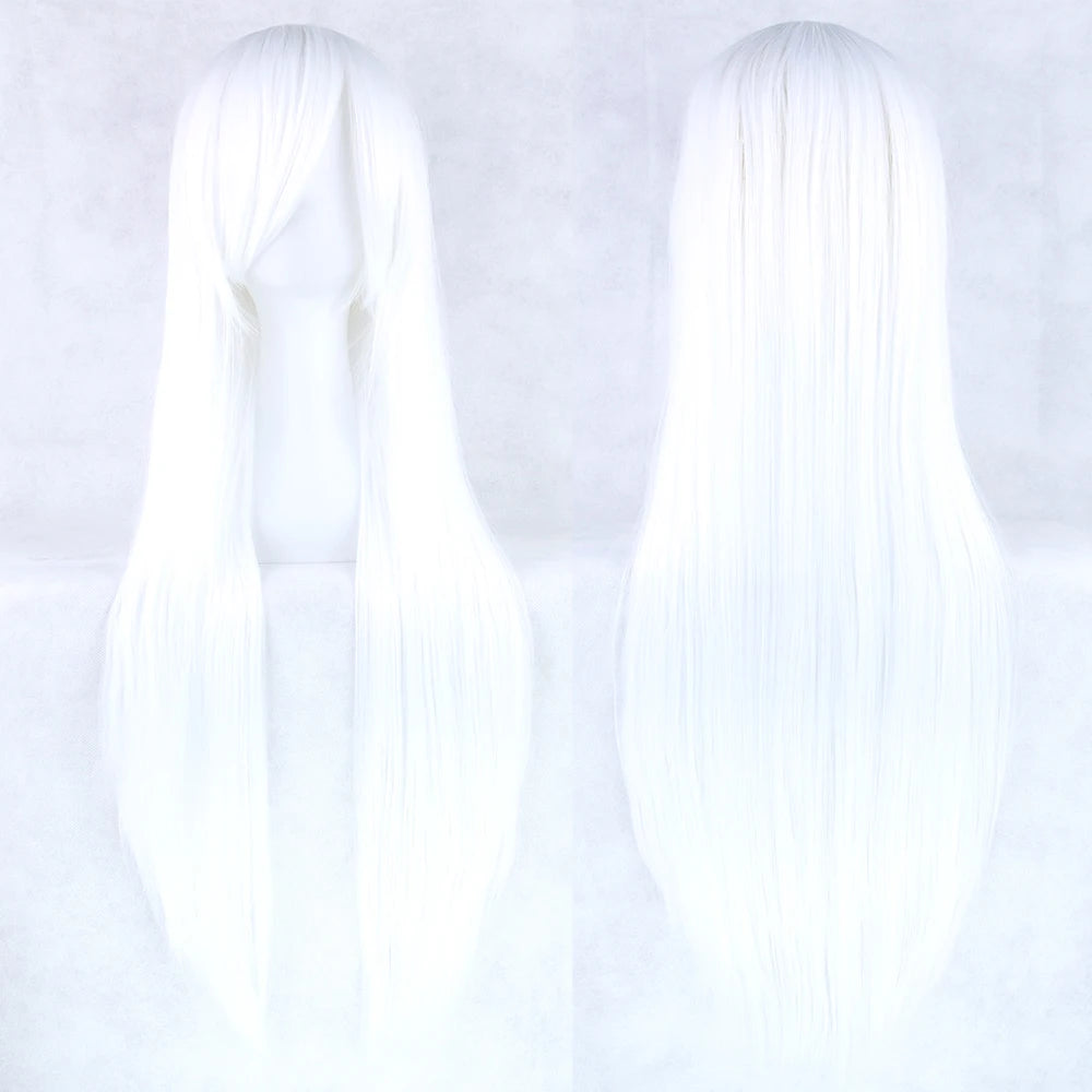 Long Straight Cosplay Wig 80cm Synthetic Hair – 36 Colors