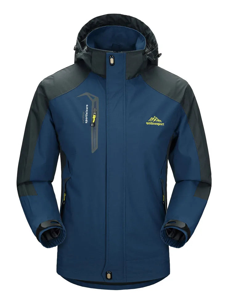 Men's Outdoor Hiking Windbreaker Jacket – Waterproof Hooded Coat