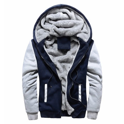 Men's Fleece-Lined Camouflage Winter Hoodie Jacket