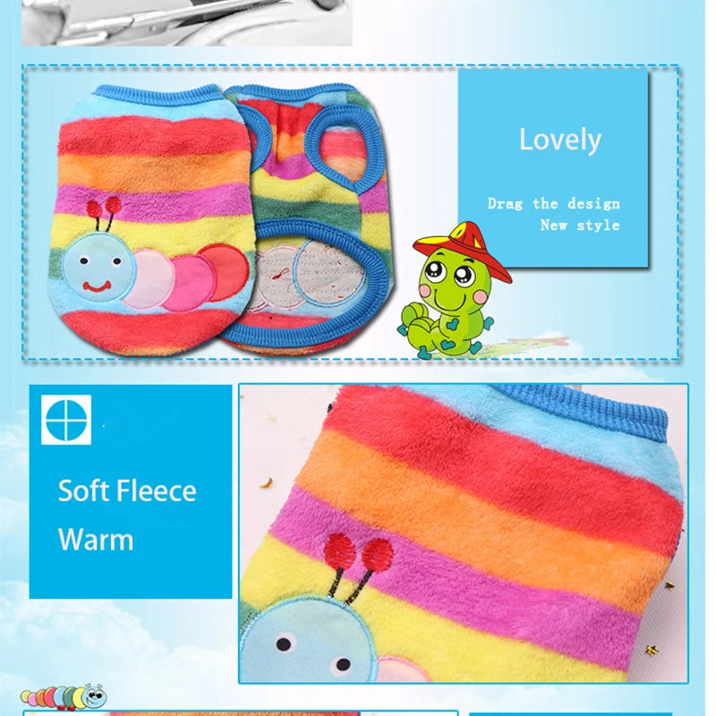Winter Dog Vest Sweater for Small Dogs & Cats – Warm Flannel Jacket
