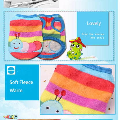 Winter Dog Vest Sweater for Small Dogs & Cats – Warm Flannel Jacket
