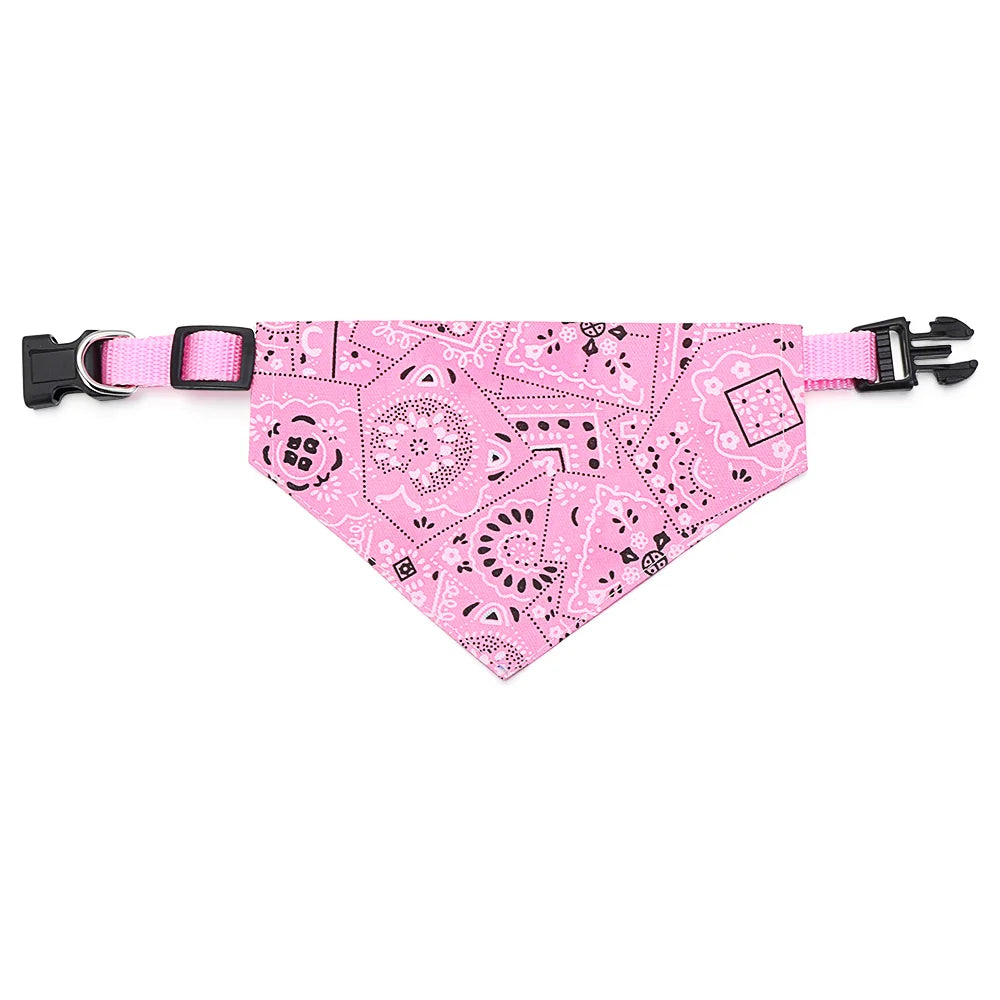 Pet Bandana Collar Scarf – Adjustable Washable Dog & Cat Neck Accessory