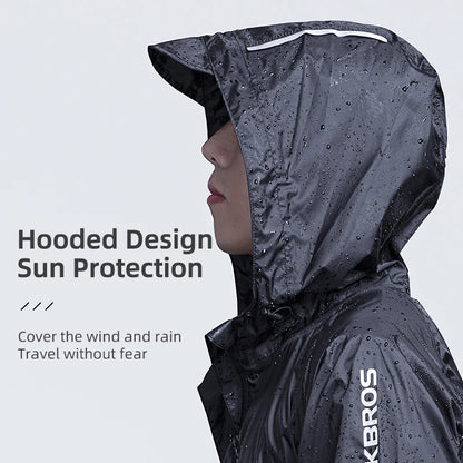 ROCKBROS Waterproof Cycling Jacket – Men's Hooded Raincoat