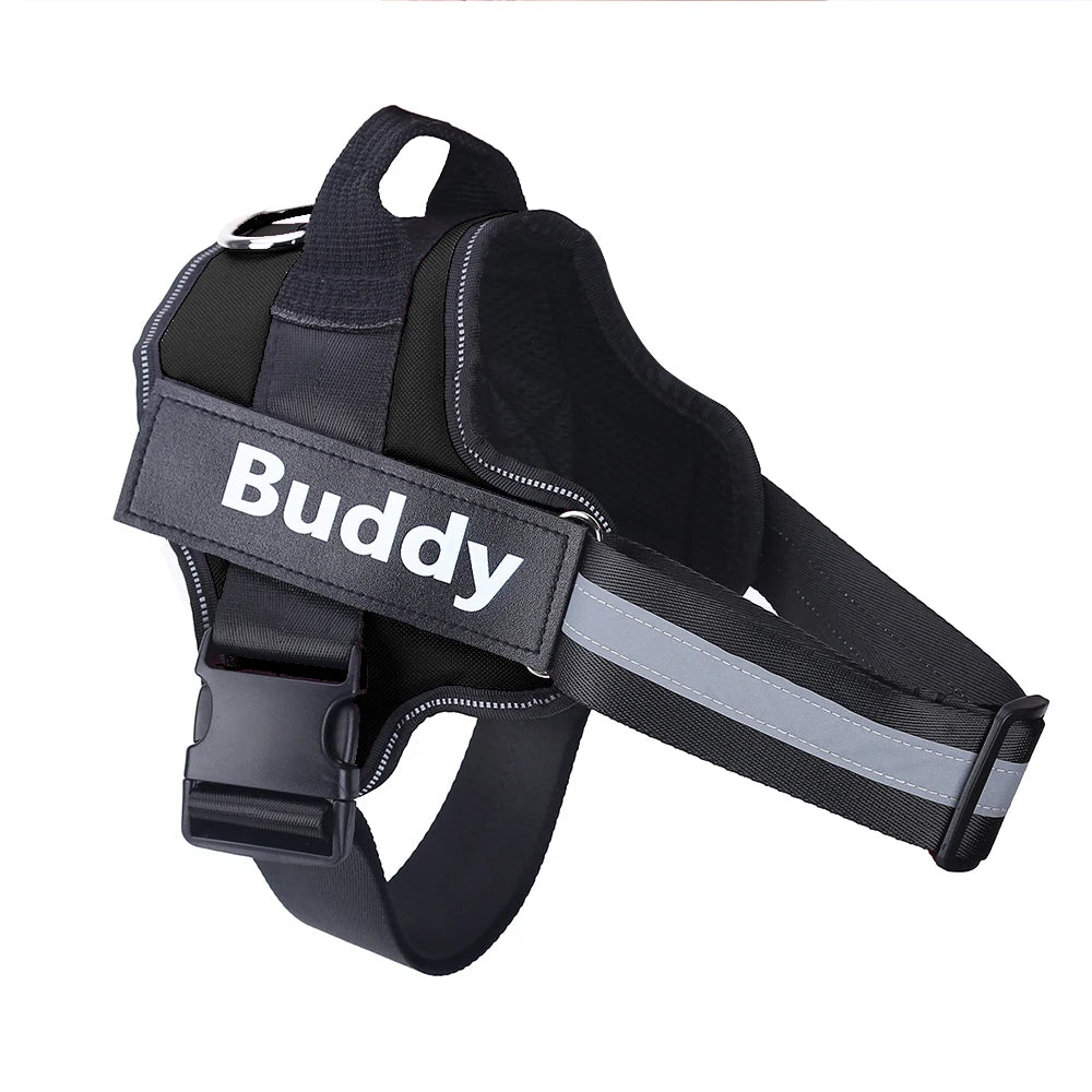 Personalized No-Pull Dog Harness – Reflective Breathable Vest for Small to Large Dogs