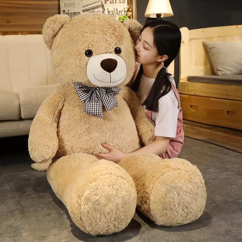 Giant 105cm Soft Teddy Bear Plush Toys White Pink Brown Super Big Hugging Pillow Animal Cushion