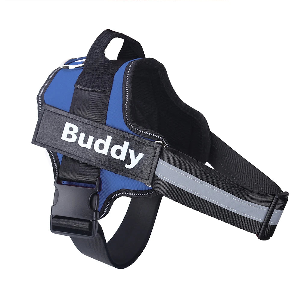 Personalized No-Pull Dog Harness – Reflective Breathable Vest for Small to Large Dogs