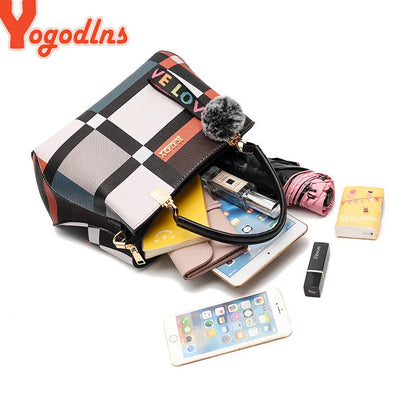Plaid Luxury Handbag for Women – Designer Shoulder & Crossbody Bag