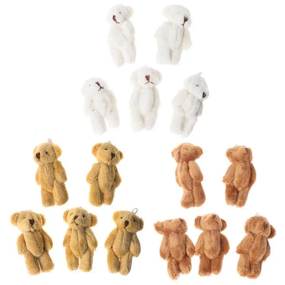 Mini Kawaii Teddy Bear Plush Toys – Set of 5 Pearl Velvet Stuffed Dolls