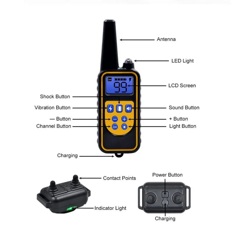Electric Dog Training Collar with Remote – Waterproof & Rechargeable