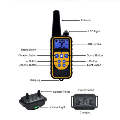 Electric Dog Training Collar with Remote – Waterproof & Rechargeable