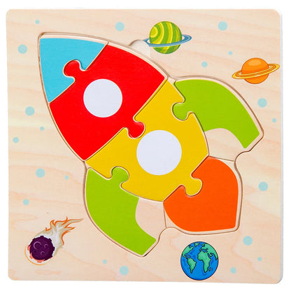 Wooden 3D Animal Puzzle for Babies – Educational Jigsaw Toy