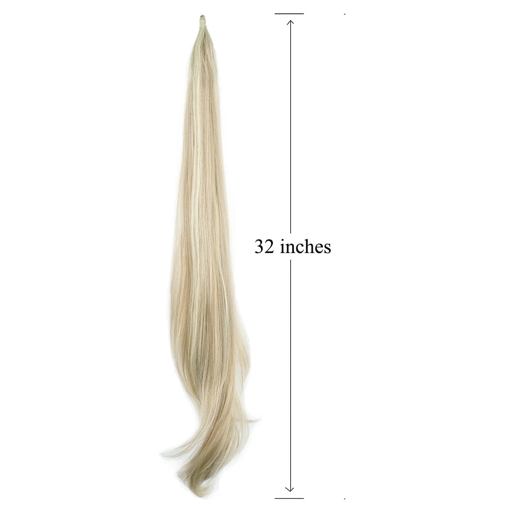 Ponytail Hair Extension - 32" Long Layered Synthetic Wrap Hairpiece