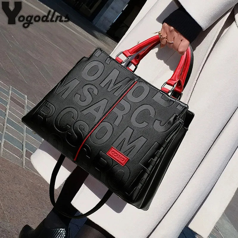 PU Leather Tote Handbag for Women – Large Capacity Crossbody Bag