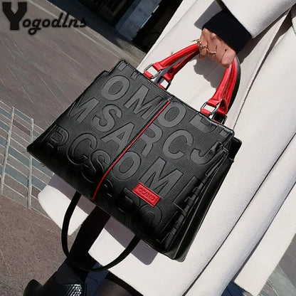 PU Leather Tote Handbag for Women – Large Capacity Crossbody Bag