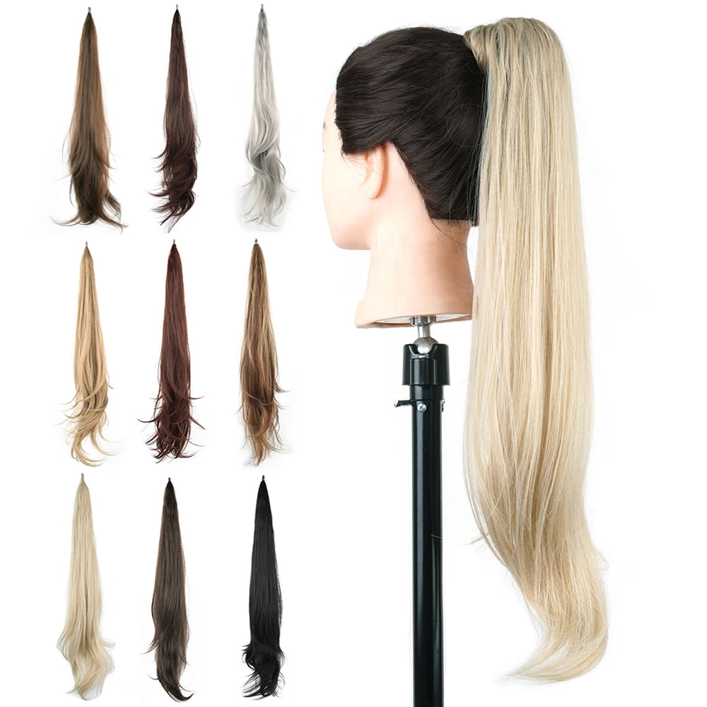 Ponytail Hair Extension - 32" Long Layered Synthetic Wrap Hairpiece