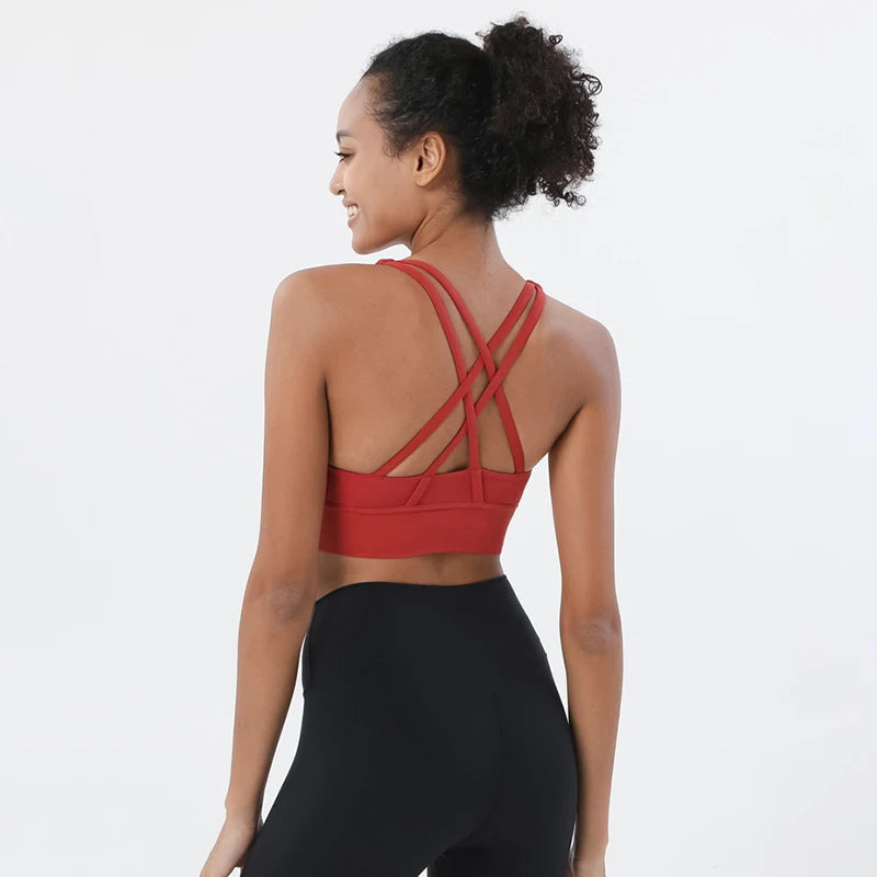 Women's Nylon Yoga Set – Sports Bra & Leggings 2-Piece