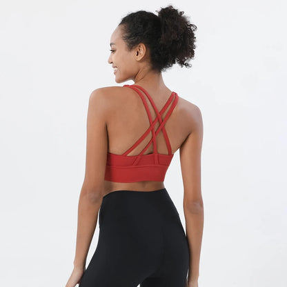 Women's Nylon Yoga Set – Sports Bra & Leggings 2-Piece