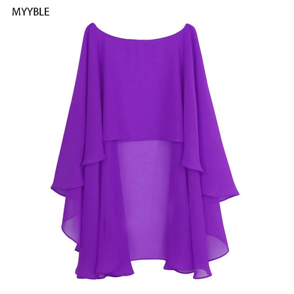 Women's Chiffon Bridal Bolero Shrug – Wedding Cape & Shawl