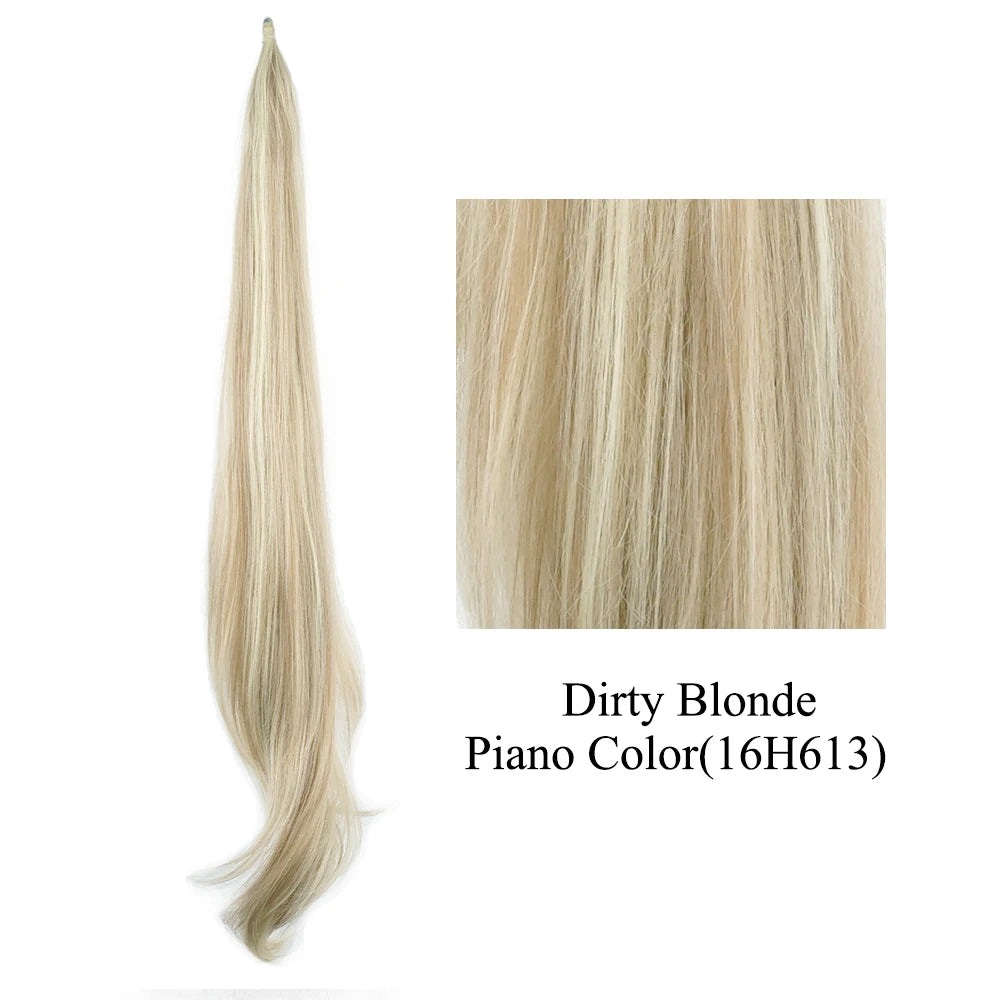 Ponytail Hair Extension - 32" Long Layered Synthetic Wrap Hairpiece