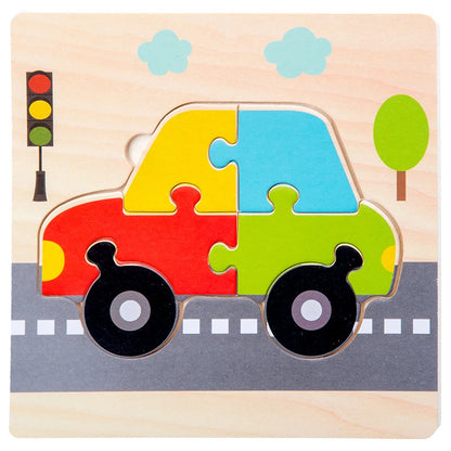 Wooden 3D Animal Puzzle for Babies – Educational Jigsaw Toy