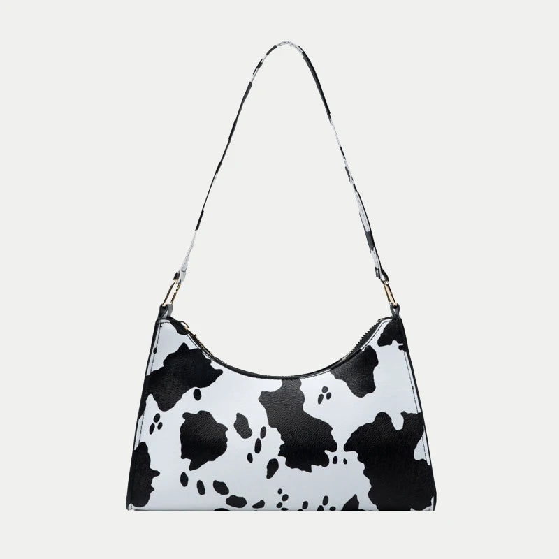 Animal Print PU Leather Shoulder Bag for Women