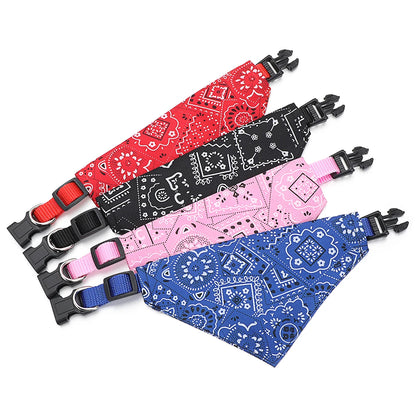 Pet Bandana Collar Scarf – Adjustable Washable Dog & Cat Neck Accessory