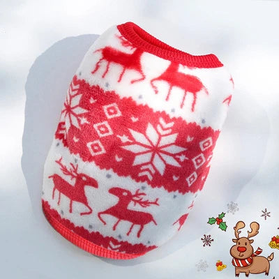 Winter Dog Vest Sweater for Small Dogs & Cats – Warm Flannel Jacket