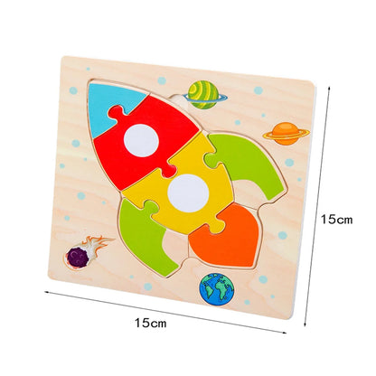 Wooden 3D Animal Puzzle for Babies – Educational Jigsaw Toy