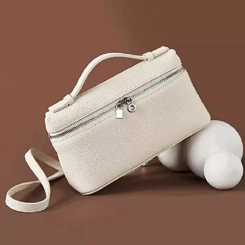 Mini Lychee Grain Leather Crossbody Bag for Women