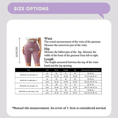 High Waist Biker Shorts for Women – Push Up Gym Cycling Yoga Leggings