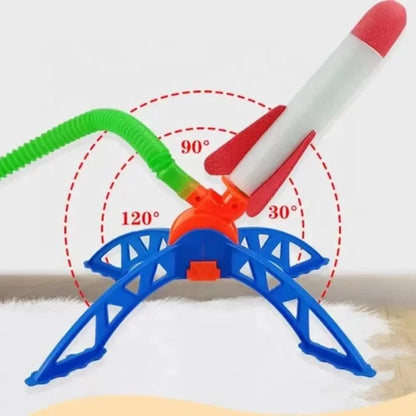 Kids Rocket Launcher Foot Pump Toy – Outdoor Air-Powered Stomp Rocket Set