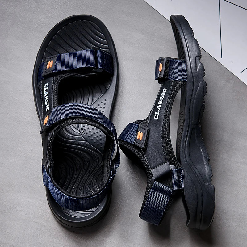Men's Classic Sport Sandals Adjustable Velcro Strap Beach Outdoor