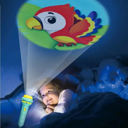 Kids Projector Flashlight – 10 Cards, 80 Patterns, Night Light