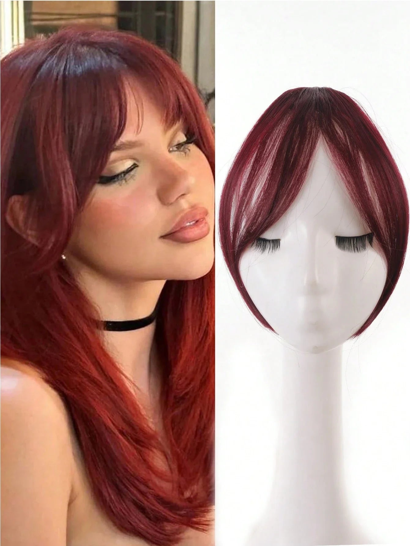 Clip-In Bangs Hair Extension – Natural Seamless French Fringe