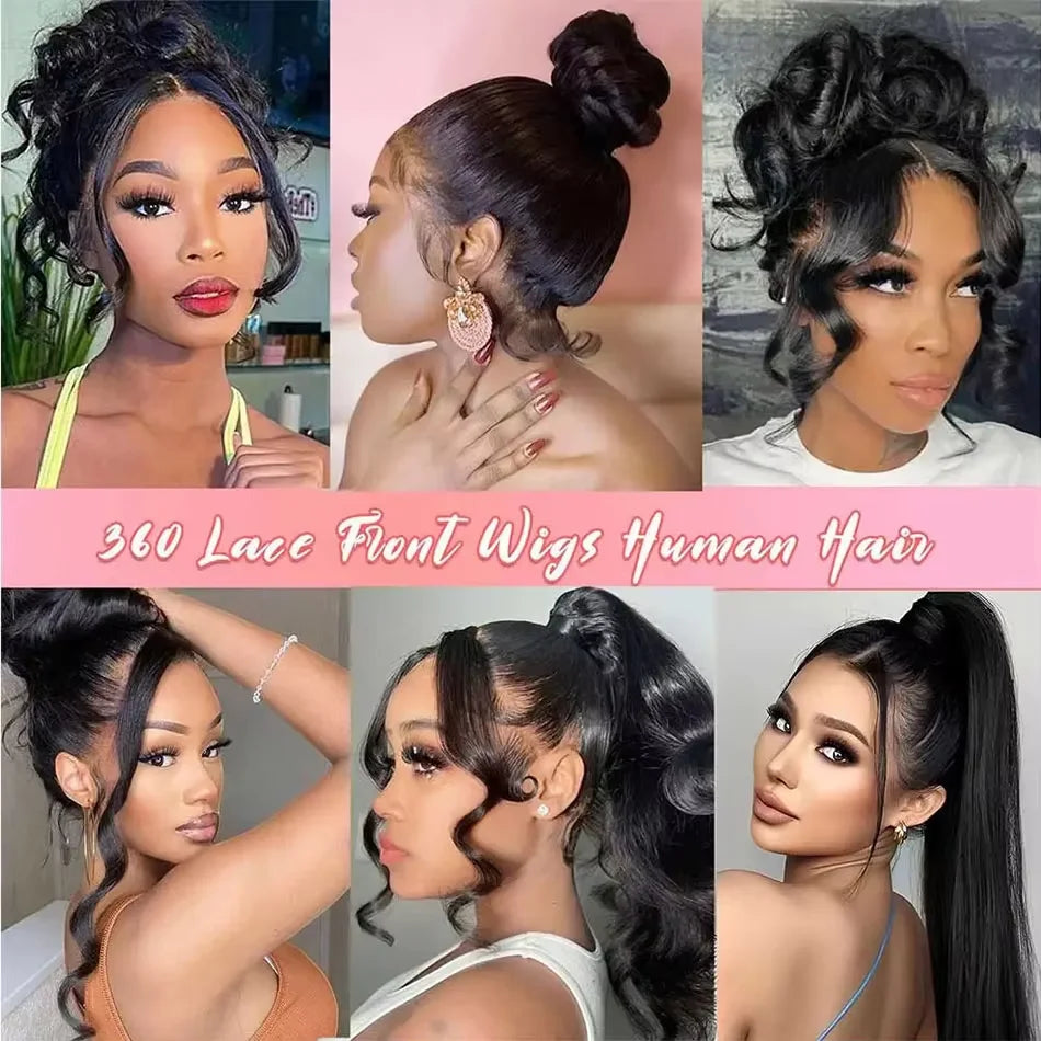 360 Lace Front Wig 30 40 Inch Bone Straight Human Hair Wigs Brazilian 13x6 Hd Frontal 100 Pre