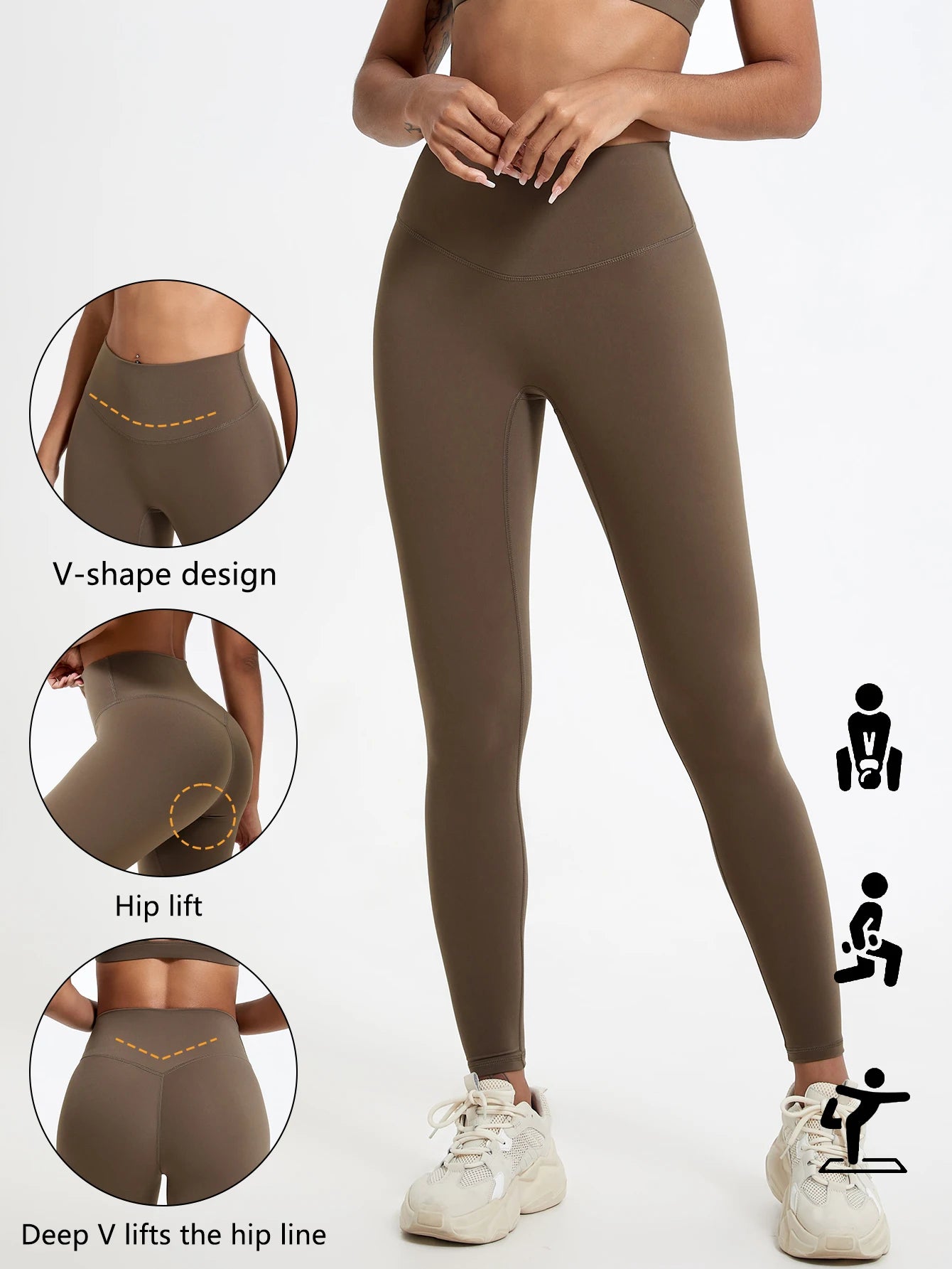 Push-Up High-Waist Yoga Leggings for Women – V-Shape Hip Lift