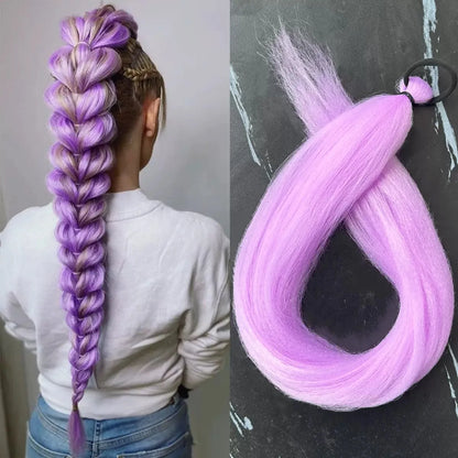 28 Inch Synthetic Braiding Ponytail Hair Extension – DIY Jumbo Braid