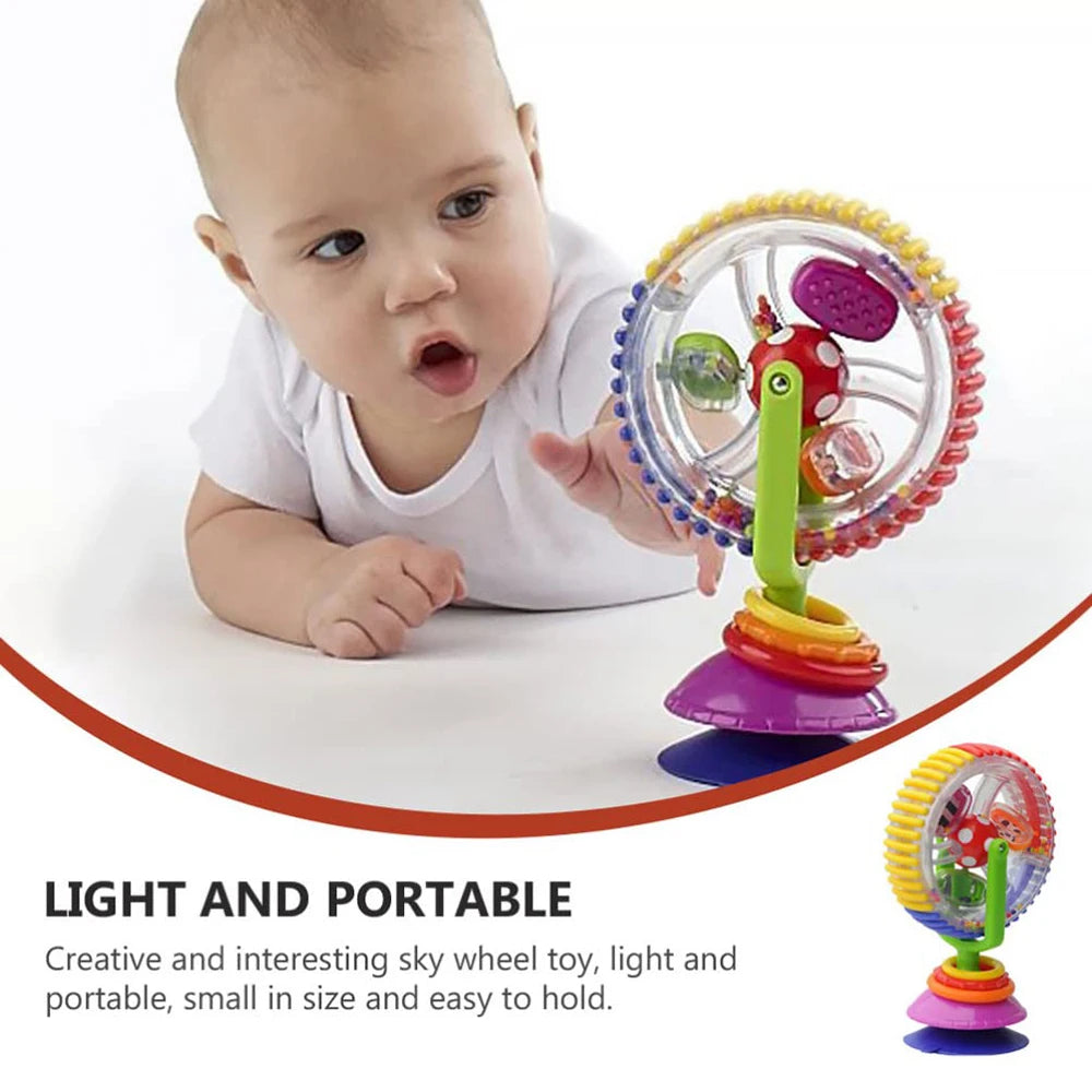 Baby Ferris Wheel Rattle Toy with Suction Cup – Highchair Sensory Toy