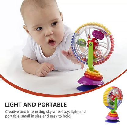 Baby Ferris Wheel Rattle Toy with Suction Cup – Highchair Sensory Toy
