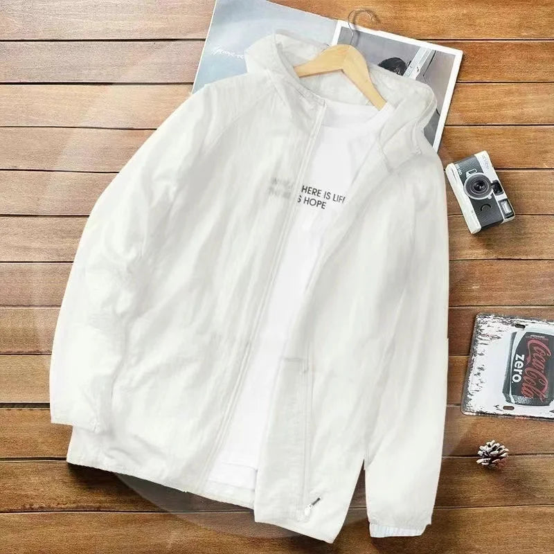 UV Sun Protection Jacket – Ultra-Thin Hooded Cooling Skin Coat