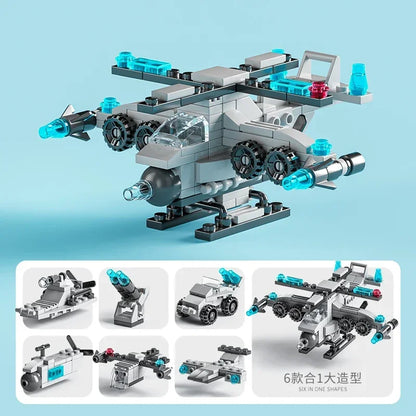 City Police Building Blocks Set – 6-in-1 Vehicle Construction Toy