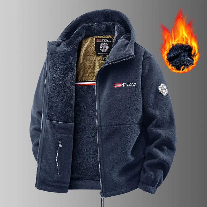 Men's Polar Fleece Thermal Jacket – Softshell Outdoor Winter Coat