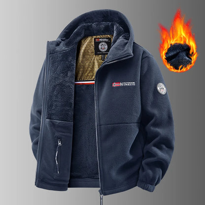 Men's Polar Fleece Thermal Jacket – Softshell Outdoor Winter Coat