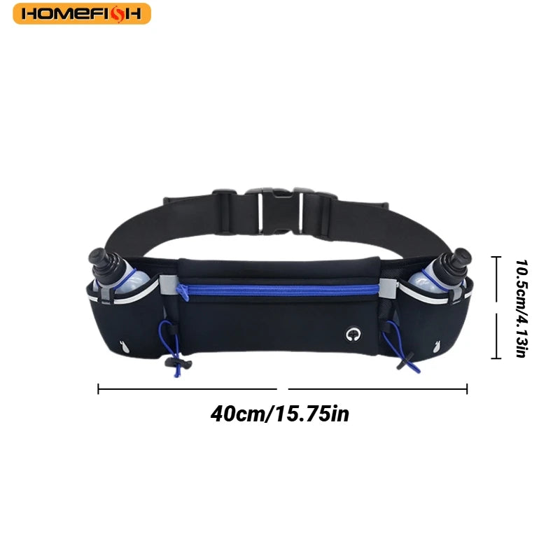 Running Waist Pack with 2 Water Bottles – Sports Fanny Pack